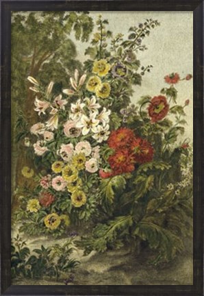 Framed Flower Garden Print
