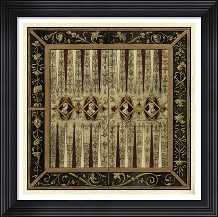 Framed Antique Gameboard II Print