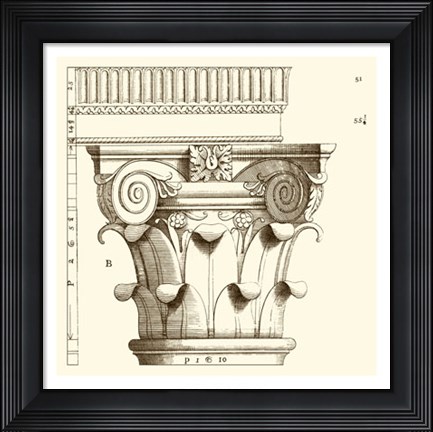 Framed Corinthian Detail I Print