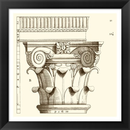 Framed Corinthian Detail I Print