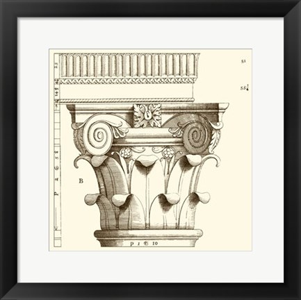 Framed Corinthian Detail I Print