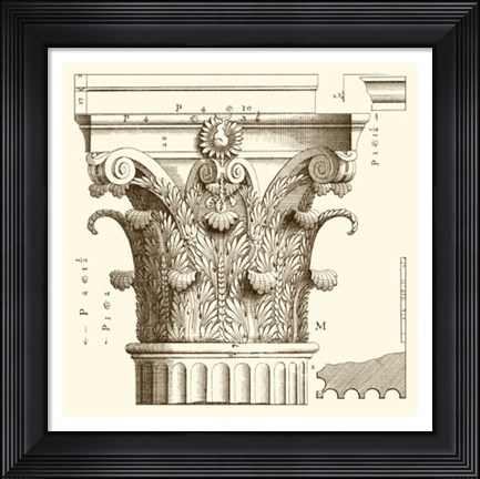 Framed Corinthian Detail II Print