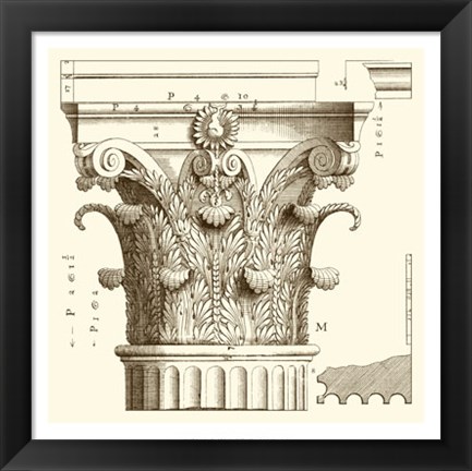 Framed Corinthian Detail II Print