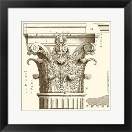 Framed Corinthian Detail II Print