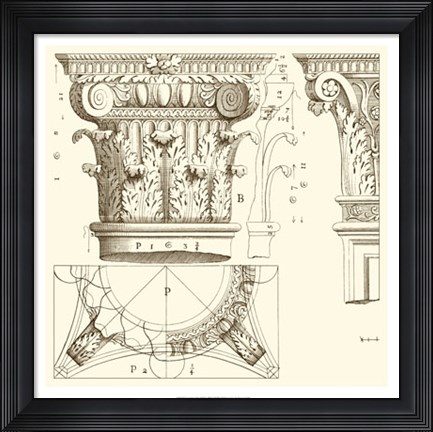 Framed Corinthian Detail III Print