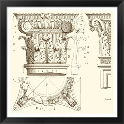 Framed Corinthian Detail III Print