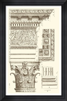 Framed Corinthian Detail V Print