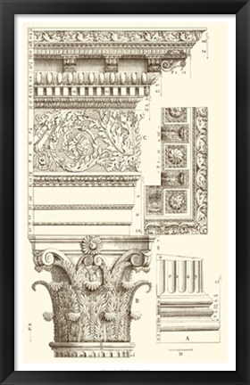 Framed Corinthian Detail V Print