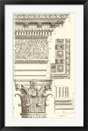 Framed Corinthian Detail V Print