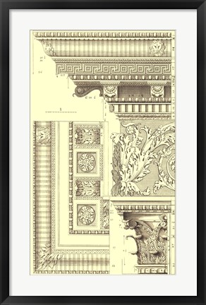 Framed Corinthian Detail VI Print