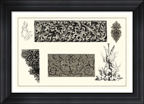 Framed Baroque Details V Print
