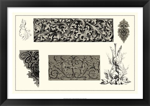 Framed Baroque Details V Print