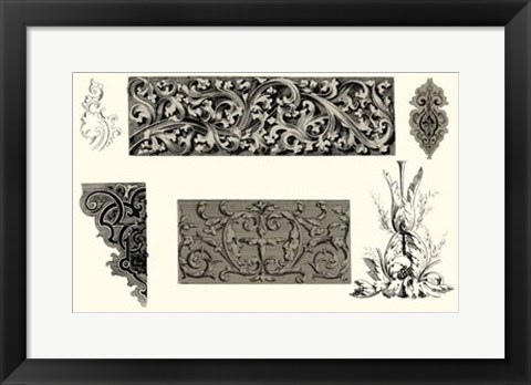 Framed Baroque Details V Print