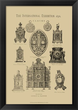 Framed International Clocks Print