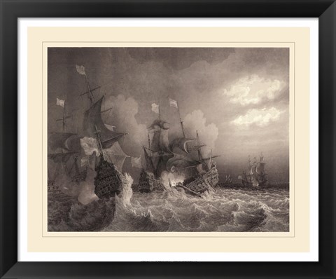 Framed Ships at Sea I Print