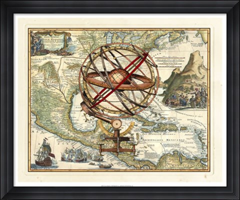 Framed Nova Hispania Print