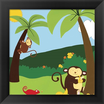 Framed Jungle Jamboree II Print