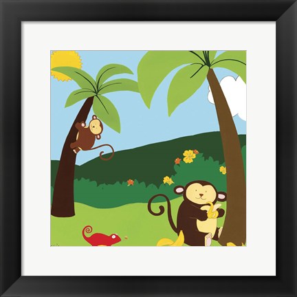 Framed Jungle Jamboree II Print