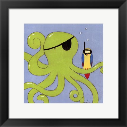 Framed Captain Calamari Print