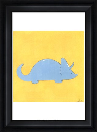 Framed Triceratops Print