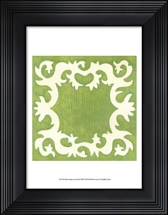 Framed Petite Suzani in Green Print