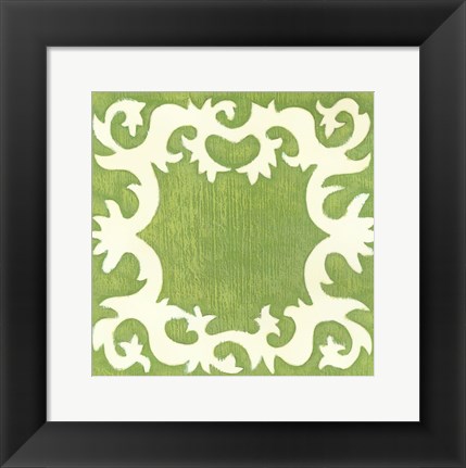 Framed Petite Suzani in Green Print