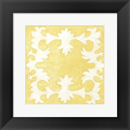 Framed Petite Suzani in Yellow Print