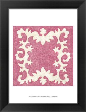 Framed Petite Suzani in Pink Print