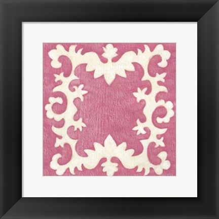 Framed Petite Suzani in Pink Print