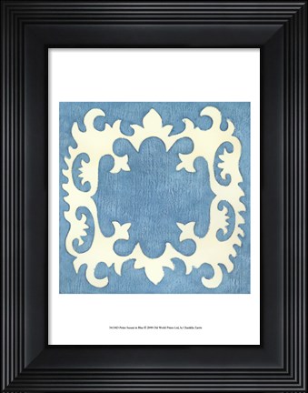 Framed Petite Suzani in Blue Print
