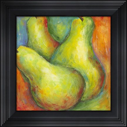 Framed Abstract Fruits I Print