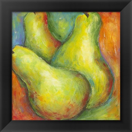 Framed Abstract Fruits I Print