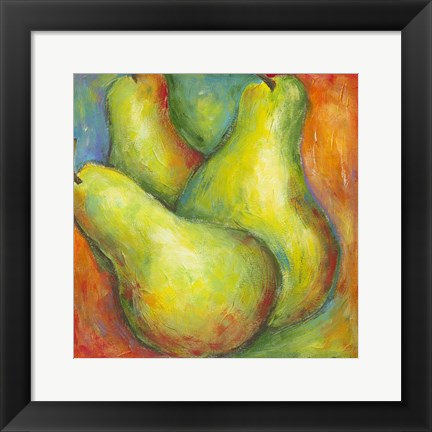 Framed Abstract Fruits I Print