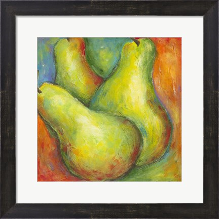 Framed Abstract Fruits I Print