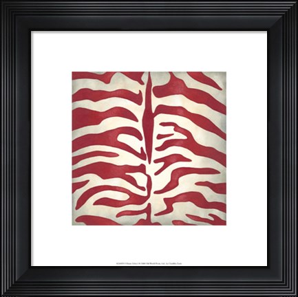 Framed Vibrant Zebra I Print