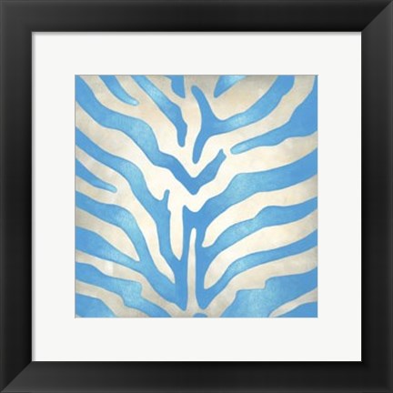 Framed Vibrant Zebra II Print