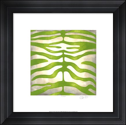 Framed Vibrant Zebra III Print