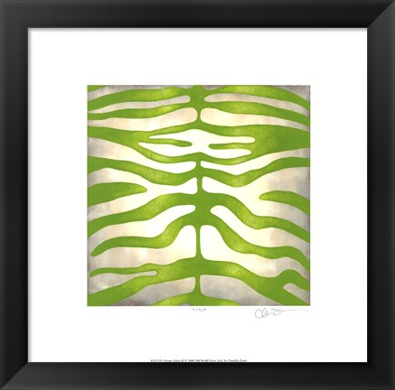 Framed Vibrant Zebra III Print