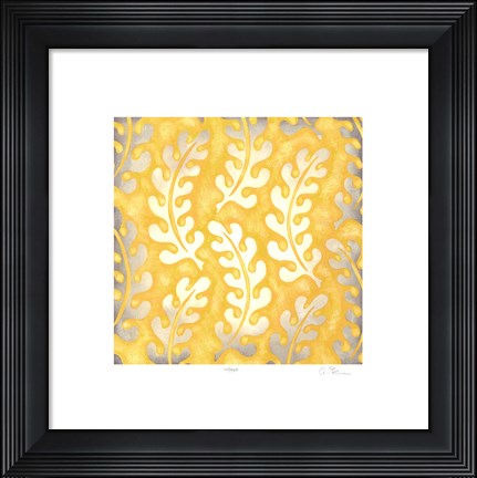 Framed Classical Leaves I Print