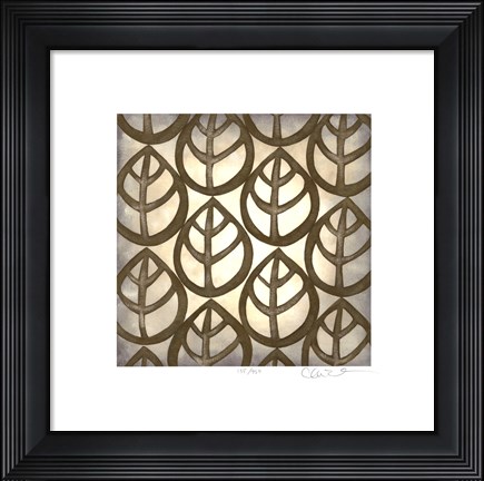 Framed Classical Leaves III Print