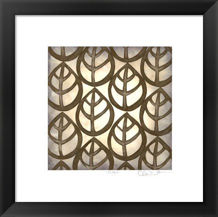 Framed Classical Leaves III Print