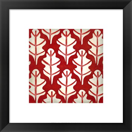 Framed Classical Leaves IV Print