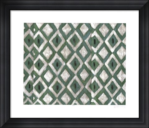Framed Silk Road Ikat I Print