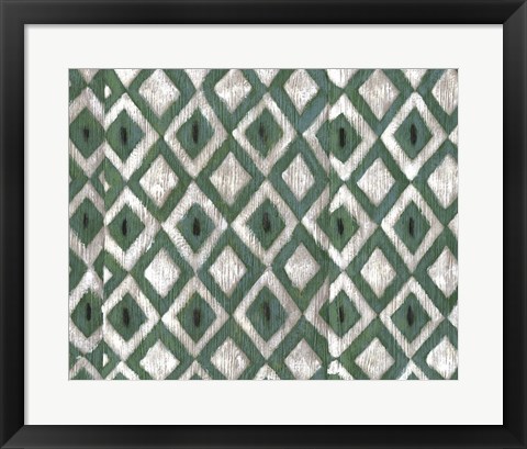 Framed Silk Road Ikat I Print