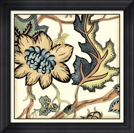 Framed Jacobean Tile III Print