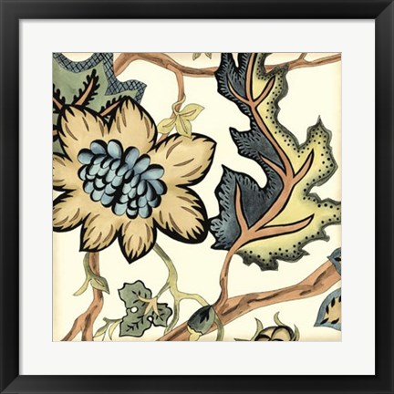 Framed Jacobean Tile III Print