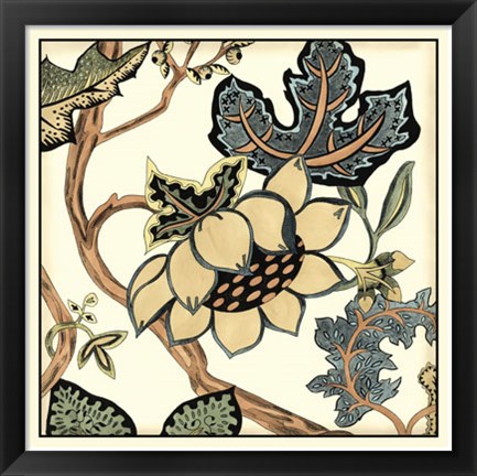 Framed Jacobean Tile IV Print