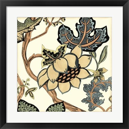 Framed Jacobean Tile IV Print