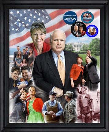 Framed Mavericks: John McCain &amp; Sarah Palin Print