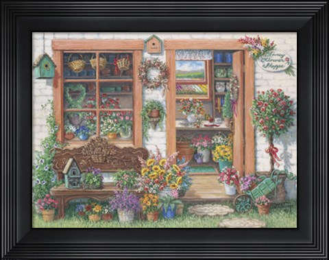 Framed Fancy Flower Shoppe Print